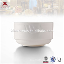 Crockery dinnerware white ceramic stackable personalized soup bowl